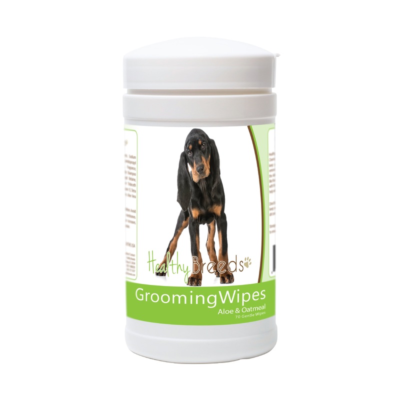 Black and Tan Coonhound Grooming Wipes 70 Count