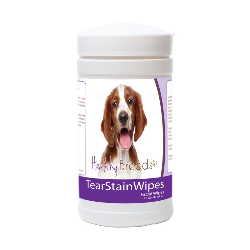 Welsh Springer Spaniel Tear Stain Wipes 70 Count