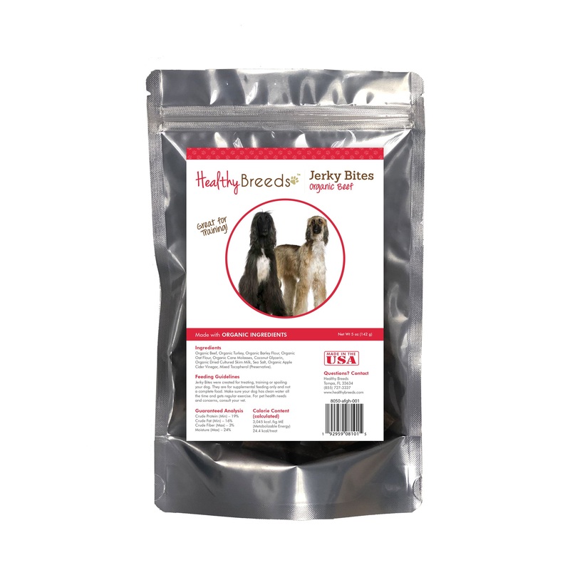 Afghan Hound Jerky Bites Beef Recipe Dog Treats 5 oz
