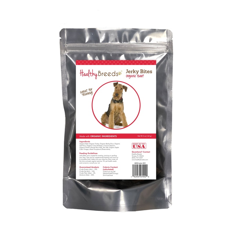 Airedale Terrier Jerky Bites Beef Recipe Dog Treats 5 oz