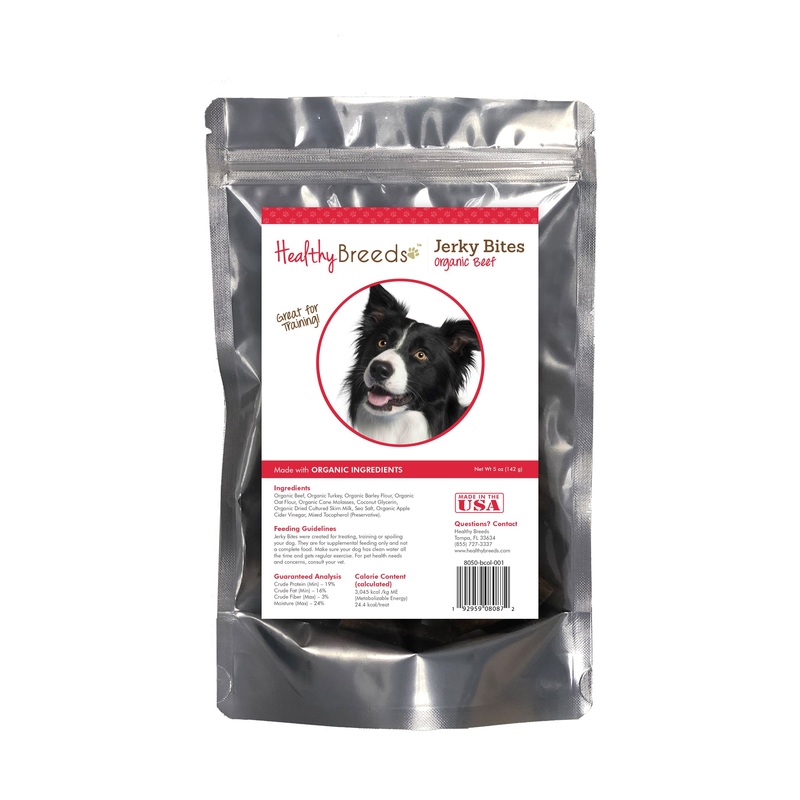 Border Collie Jerky Bites Beef Recipe Dog Treats 5 oz
