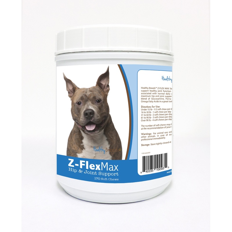 American Staffordshire Terrier Z-Flex Max Hip and Joint Soft Chews 170 Count