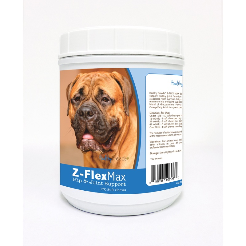 Bullmastiff Z-Flex Max Hip and Joint Soft Chews 170 Count