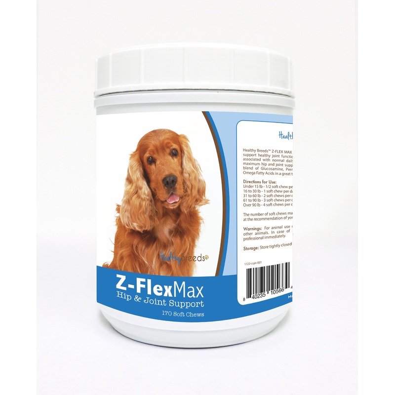 Cocker Spaniel Z-Flex Max Hip and Joint Soft Chews 170 Count