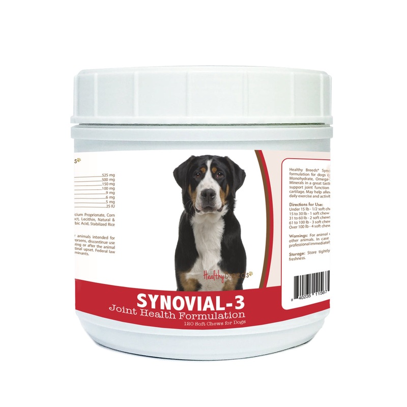 Greater Swiss Mountain Dog Synovial-3 Joint Health Formulation Soft Chews 120 Count