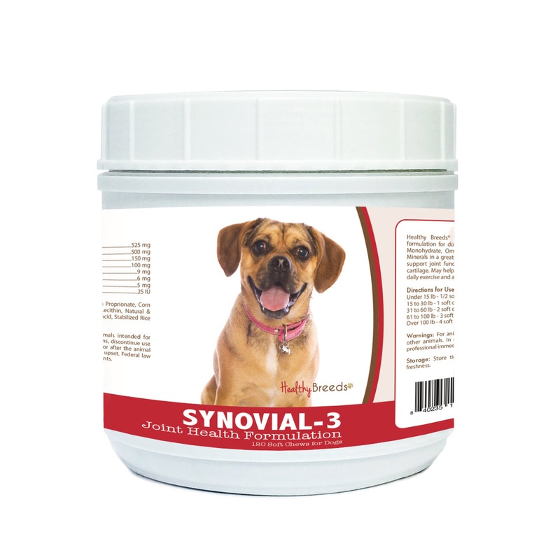 Puggle Synovial-3 Joint Health Formulation Soft Chews 120 Count