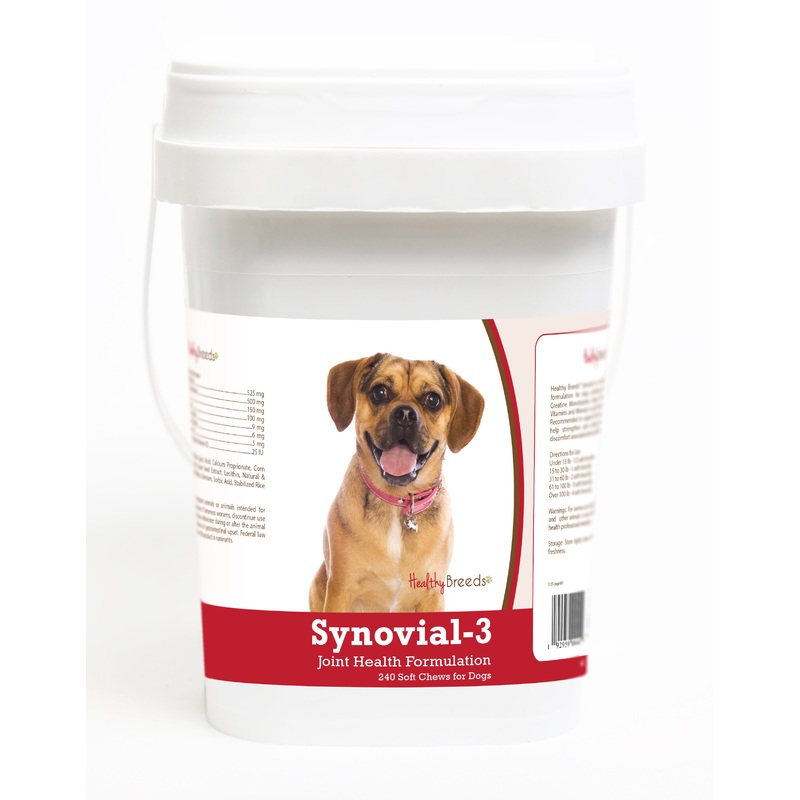 Puggle Synovial-3 Joint Health Formulation Soft Chews 240 Count