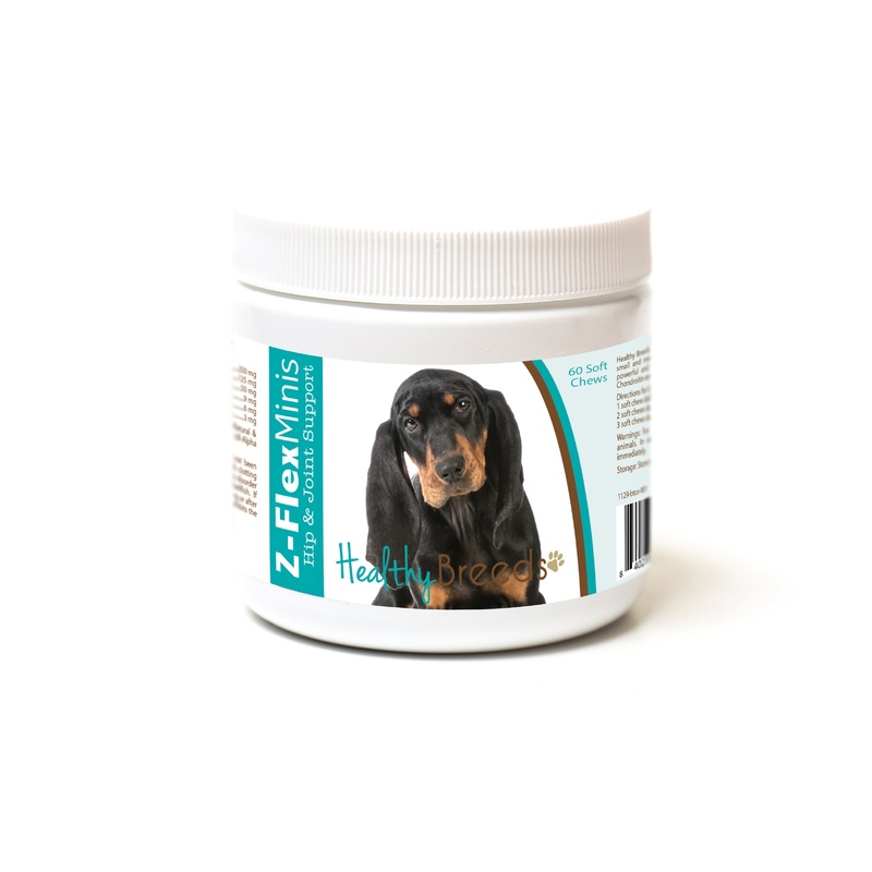 Black and Tan Coonhound Z-Flex Minis Hip and Joint Support Soft Chews 60 Count