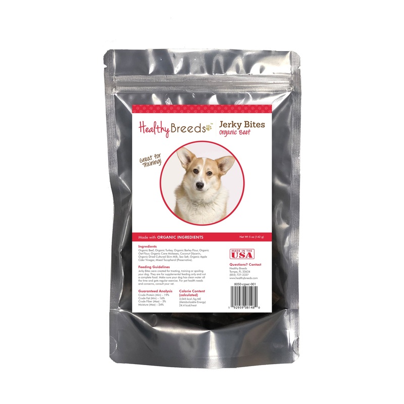 Cardigan Welsh Corgi Jerky Bites Beef Recipe Dog Treats 5 oz