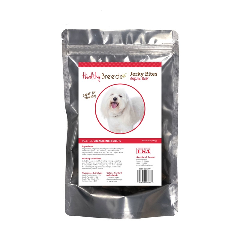 Coton de Tulear Jerky Bites Beef Recipe Dog Treats 5 oz