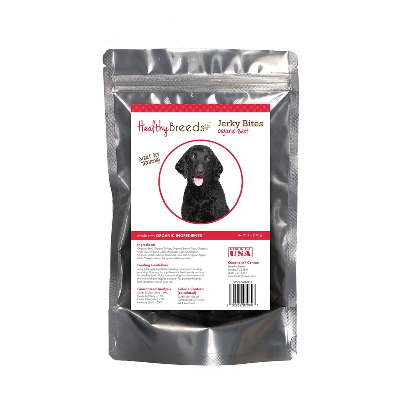 Curly-Coated Retriever Jerky Bites Beef Recipe Dog Treats 5 oz