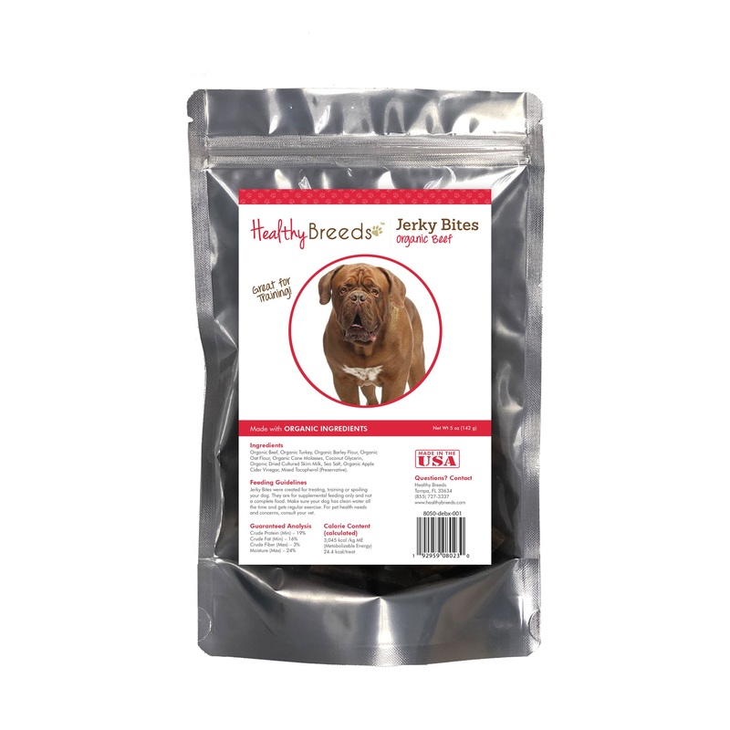 Dogue de Bordeaux Jerky Bites Beef Recipe Dog Treats 5 oz