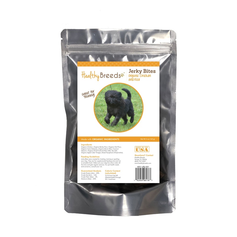 Affenpinscher Jerky Bites Chicken & Rice Recipe Dog Treats 5 oz