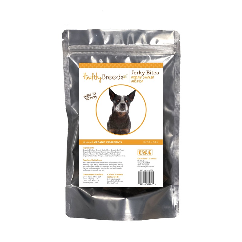 Australian Cattle Dog Jerky Bites Chicken & Rice Recipe Dog Treats 5 oz