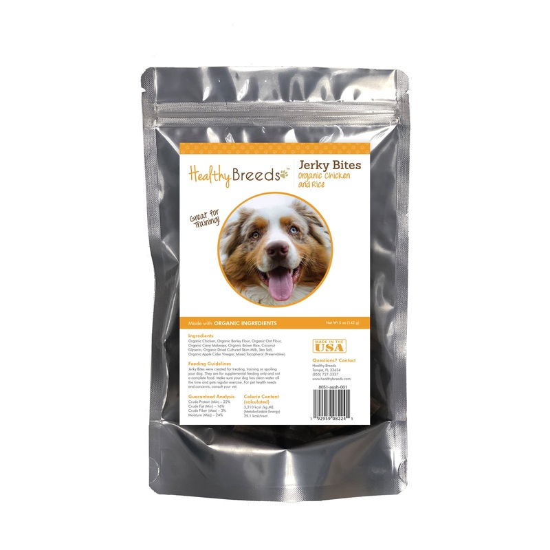 Australian Shepherd Jerky Bites Chicken & Rice Recipe Dog Treats 5 oz