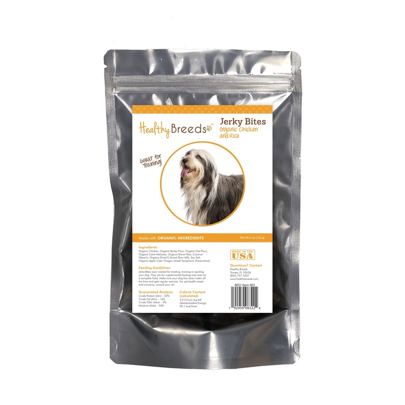 Bearded Collie Jerky Bites Chicken & Rice Recipe Dog Treats 5 oz