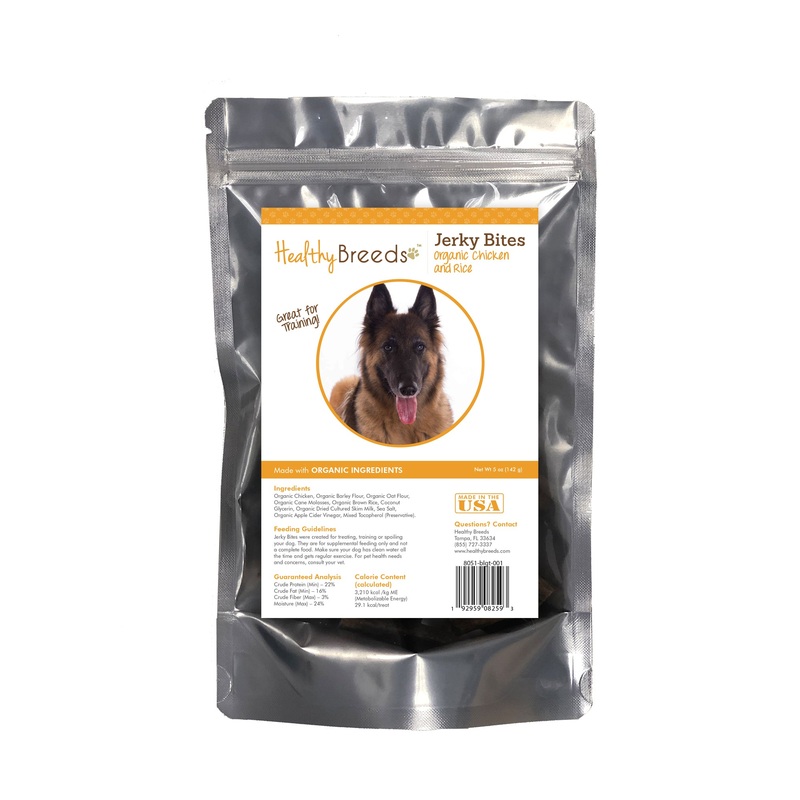 Belgian Tervuren Jerky Bites Chicken & Rice Recipe Dog Treats 5 oz