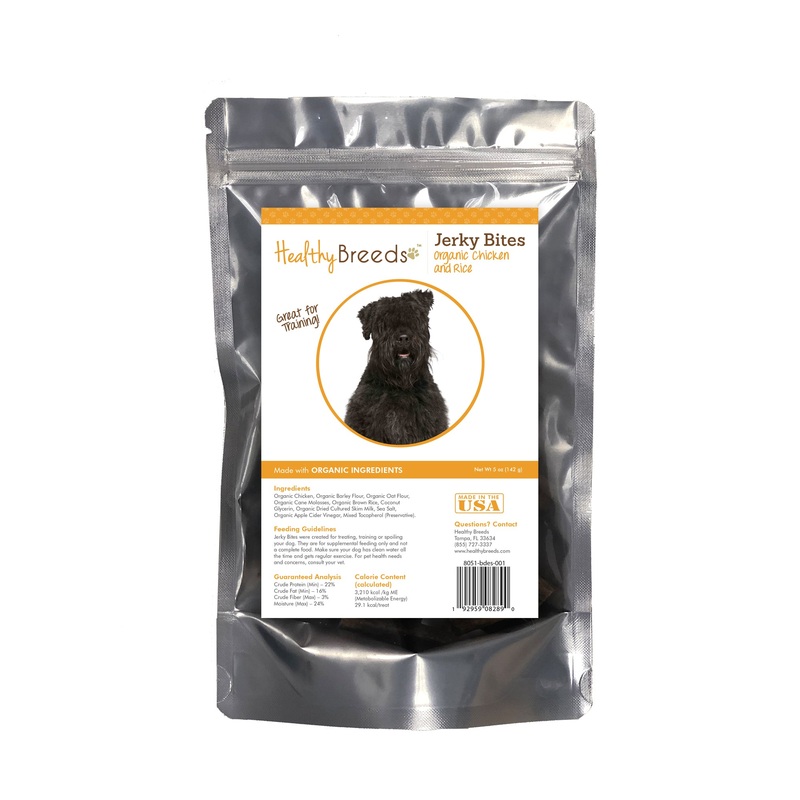 Bouvier des Flandres Jerky Bites Chicken & Rice Recipe Dog Treats 5 oz
