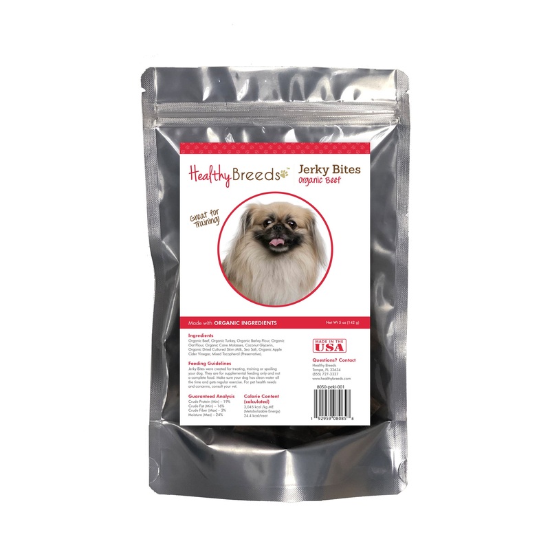 Pekingese Jerky Bites Beef Recipe Dog Treats 5 oz
