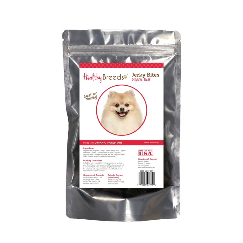 Pomeranian Jerky Bites Beef Recipe Dog Treats 5 oz