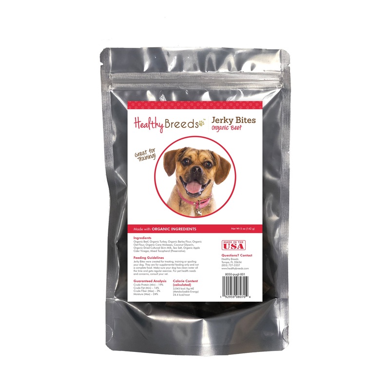 Puggle Jerky Bites Beef Recipe Dog Treats 5 oz