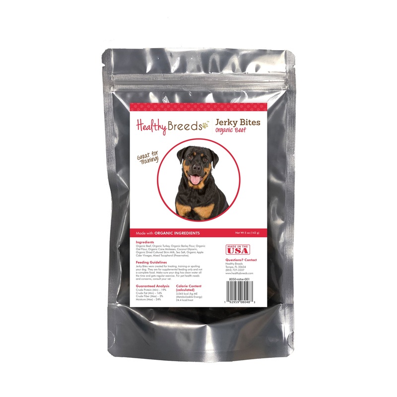Rottweiler Jerky Bites Beef Recipe Dog Treats 5 oz