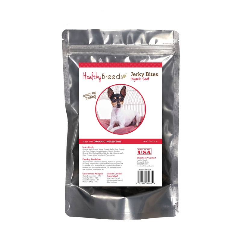 Toy Fox Terrier Jerky Bites Beef Recipe Dog Treats 5 oz