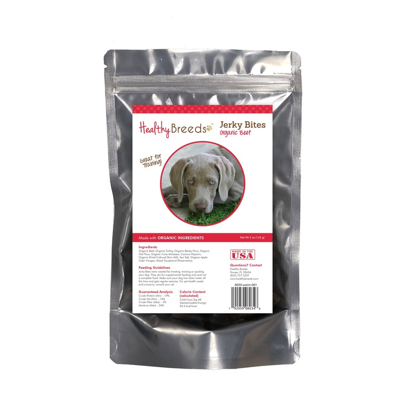 Weimaraner Jerky Bites Beef Recipe Dog Treats 5 oz