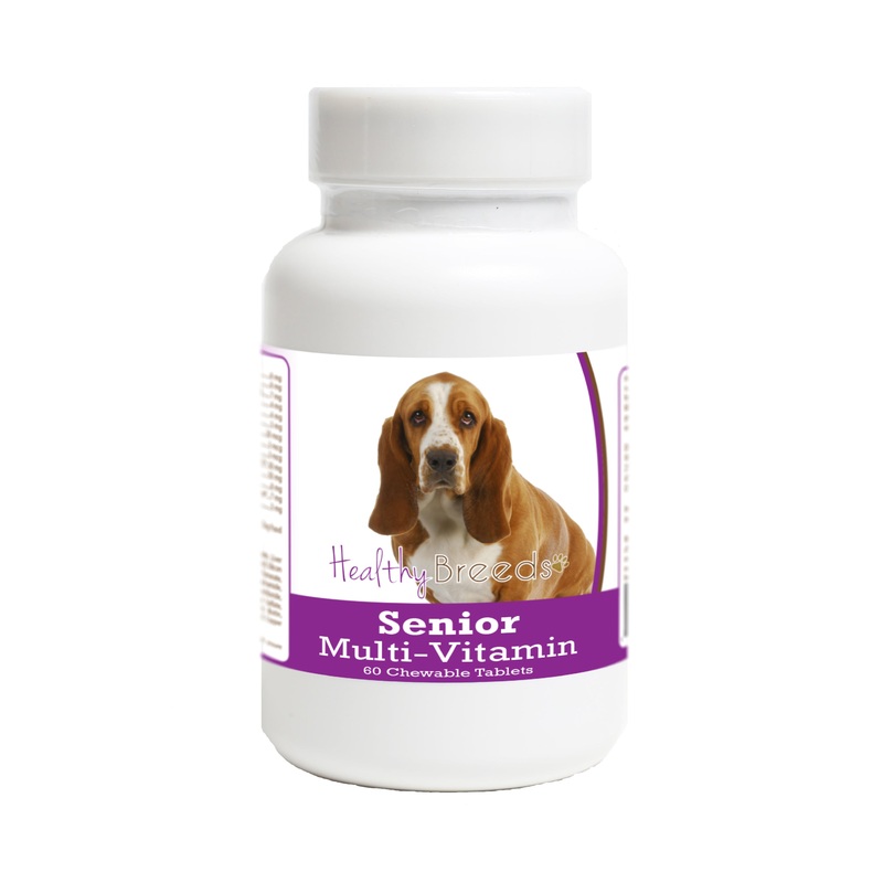 Basset Hound Senior Dog Multivitamin Tablets 60 Count
