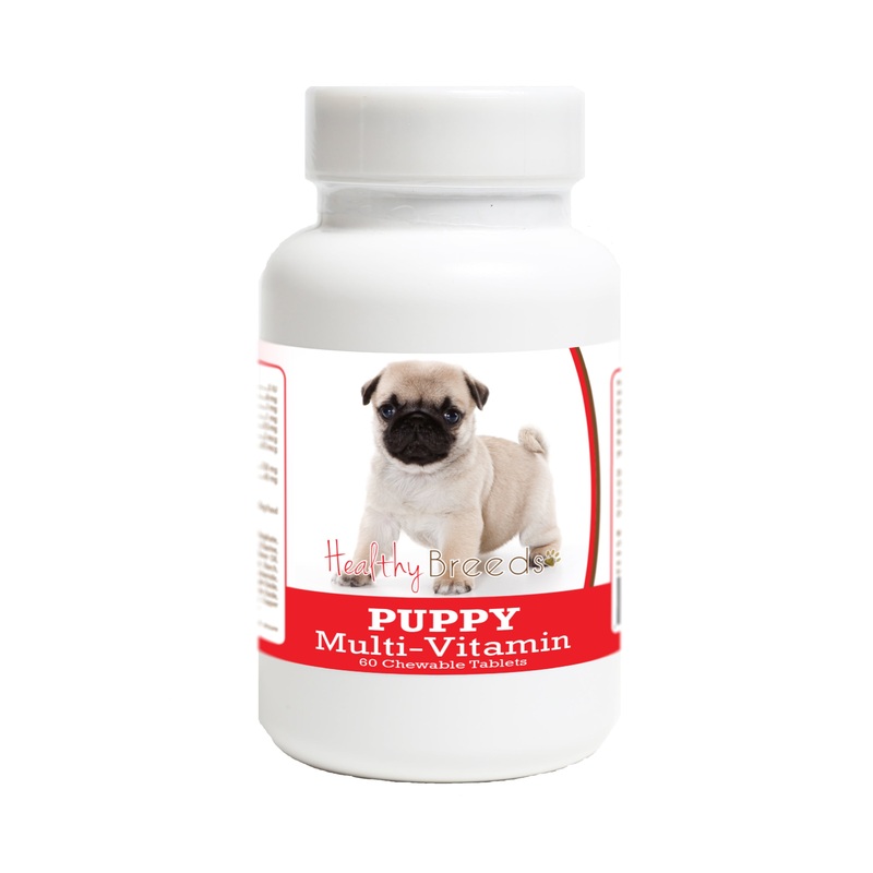 Pug Puppy Dog Multivitamin Tablet 60 Count
