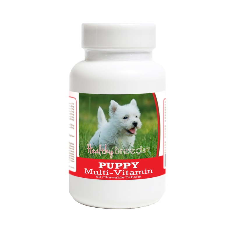 West Highland White Terrier Puppy Dog Multivitamin Tablet 60 Count