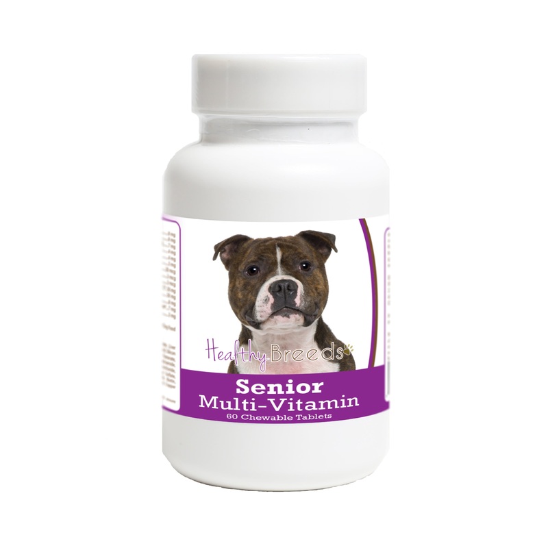 Staffordshire Bull Terrier Senior Dog Multivitamin Tablets 60 Count