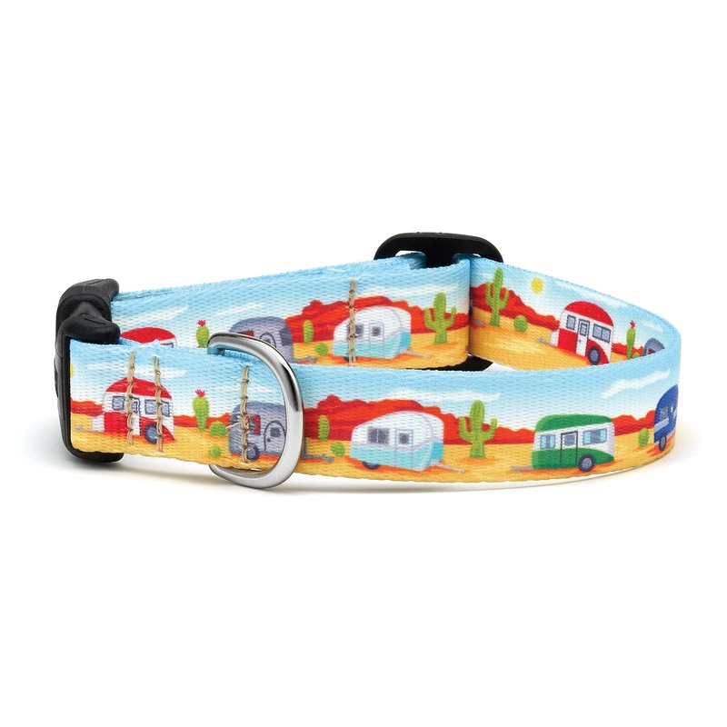 Camp Out Printed Dog Collar