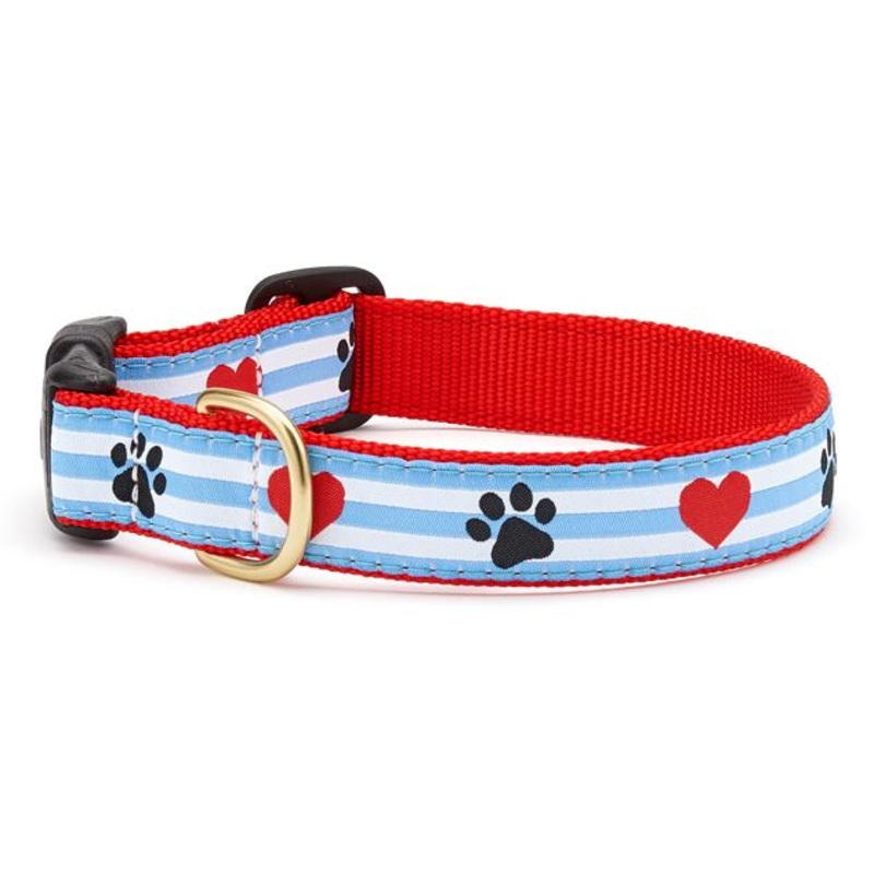 Pawprint Stripe Dog Collar
