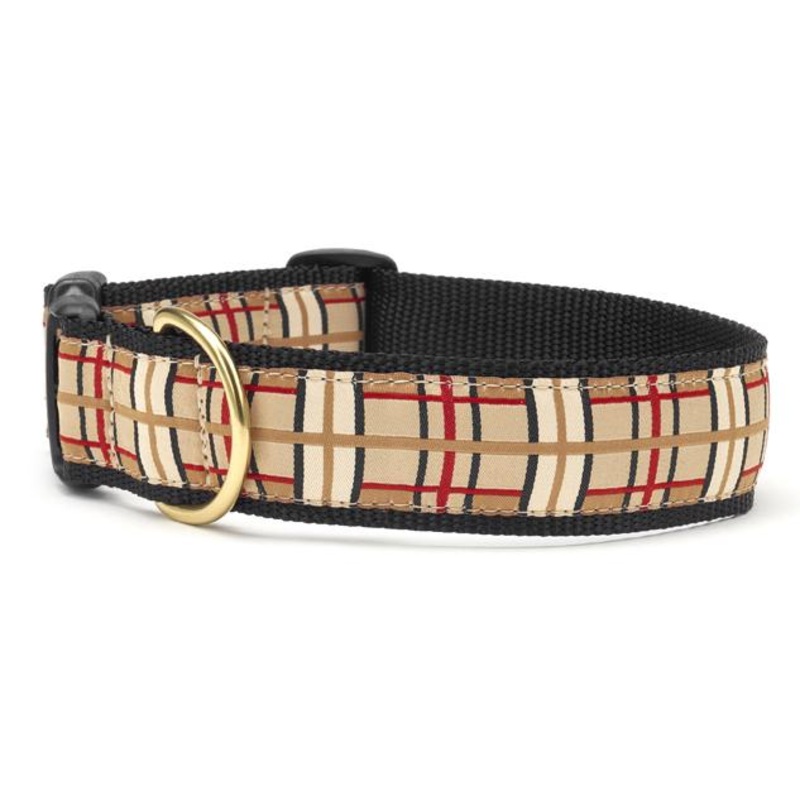 Up Country Plaid Extra Wide Dog Collar 1.5"