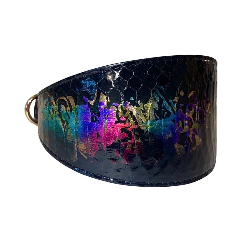 3 Wide Style, Multi Color Art Deco Custom Snake Collar