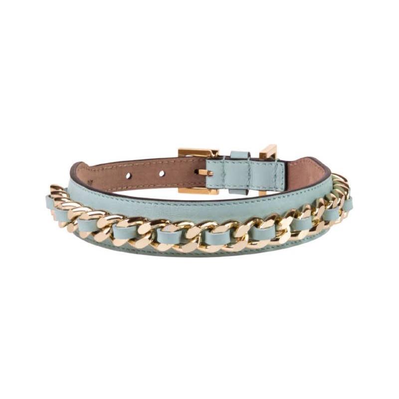Chain Collar in Cloud Leather