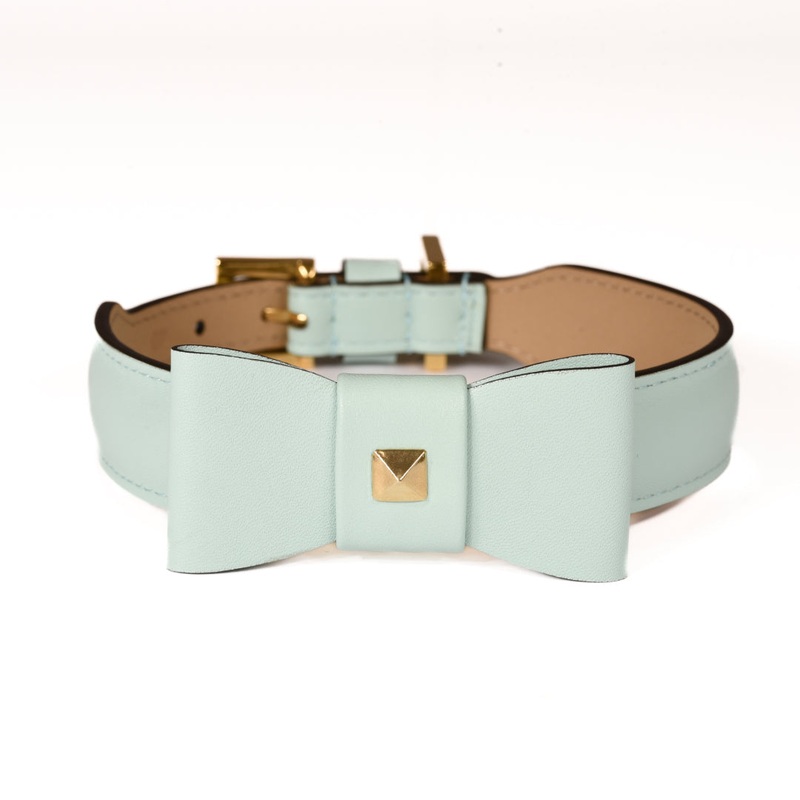 Rock Bow Cloud Leather Collar