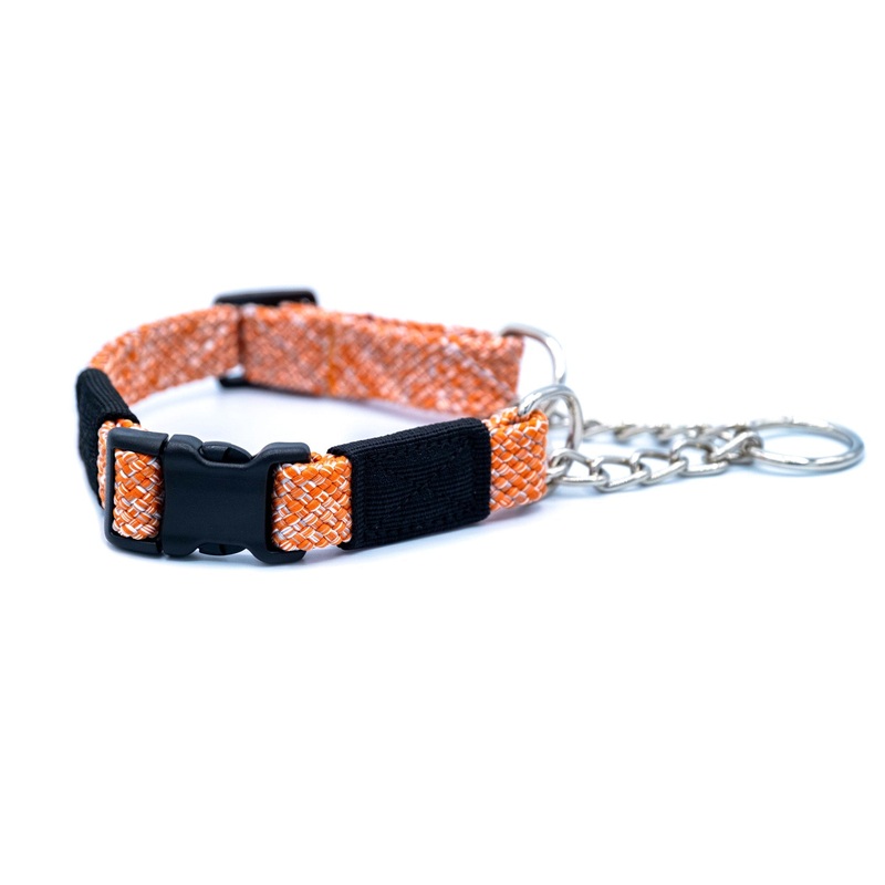 Adventure Style Flat Weave Climbing Rope Martingale Dog Collar