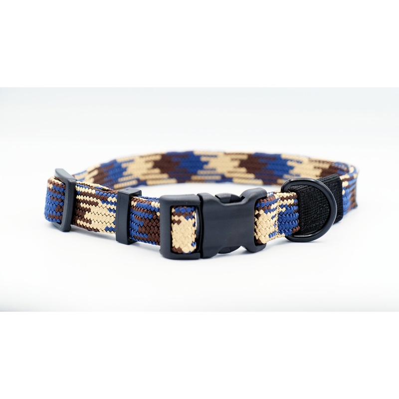 Adventure Style Mountain Argyle Climbing Rope Dog Collar