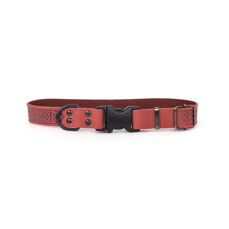 Celtic Sport Coral Reef Leather Dog Collar