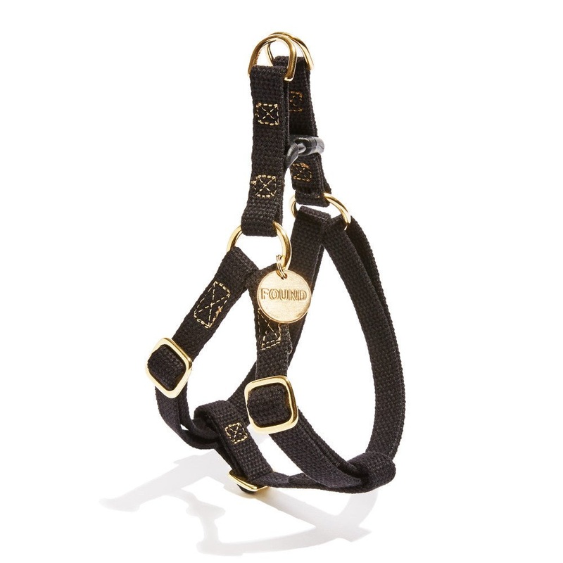 Found Classic Black Cotton Rope Dog & Cat Harness   Durable & Adjustable | Found My Animal