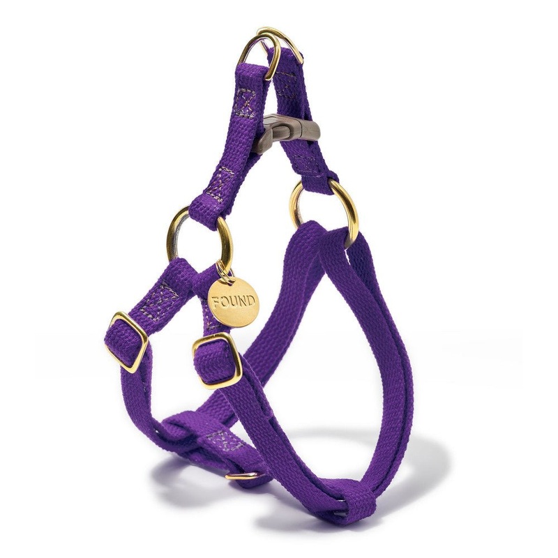 Found My Animal Purple Cotton Cat & Dog Harness  Adjustable, Durable & Stylish
