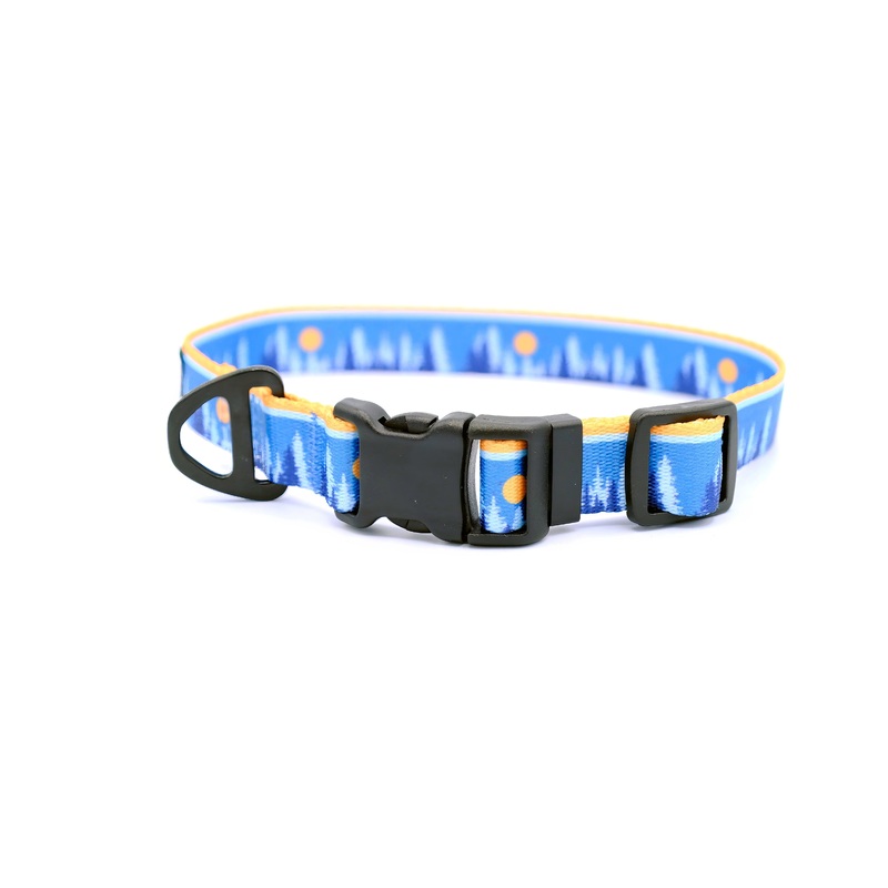 Outdoor Style Frozen Forest Nylon Dog Collar
