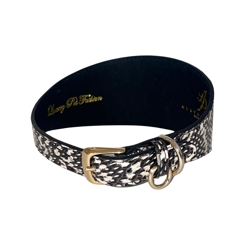 Black & White 3 Wide Style Snake Collar