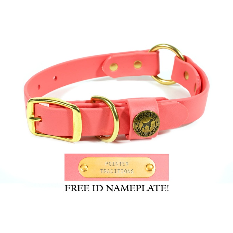 Hunting Dog Center Ring Collar - Coral
