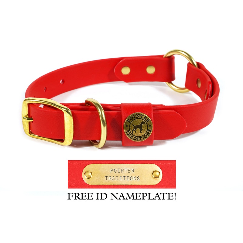 Hunting Dog Center Ring Collar - Red