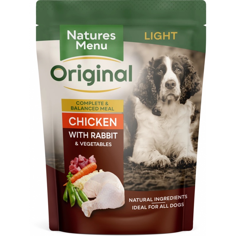 Natures Menu Complete Meal Light Chicken and Rabbit Adult Dog Food Pouch 300g