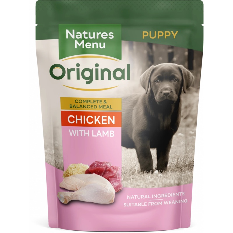 Natures Menu Complete Meal Puppy Chicken & Lamb Puppy Dog Food Pouch 300g