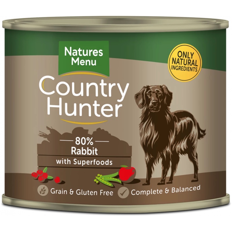 Natures Menu Country Hunter Rabbit With Superfoods Adult Dog Food Can 600g